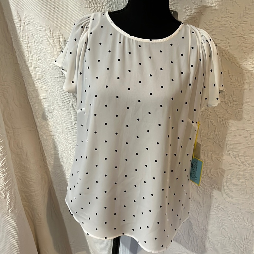 Cece Sheraden Flutter Sleeve blouse, size‎ medium petite, NWT